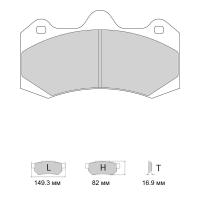 Ferodo Racing FRP3114 колодки тормозные, состав колодок DS Performance, черный