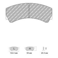 Ferodo Racing FRP3073 колодки тормозные, состав колодок "R" (DS 3000), черный