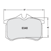 Performance Friction 0340 колодки тормозные задние, толщина 15 мм, состав 11, черный