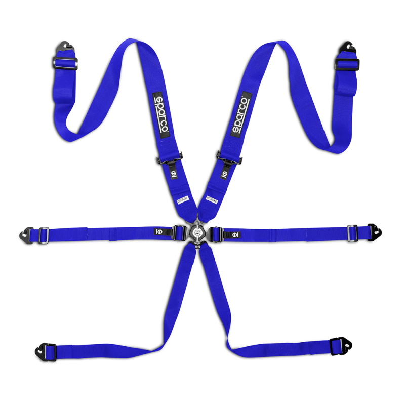 Sparco Competition H-3 Steel ремни безопасности, 6 точек, 2", алюминий