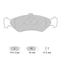 Ferodo Racing FCP1082H колодки тормозные передние, состав колодок "H" (DS 2500), черный