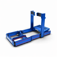 Trak Racer TR120S V2 кокпит для симрейсинга, TR ONE кронштейн фронтальный (Fanatec), профиль с подпятником под педали, синий