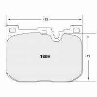Performance Friction 1609 колодки тормозные передние, толщина 17 мм, состав Z-Rated, черный