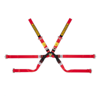 Sabelt ремни безопасности, 6 точек, 2", титан, красный