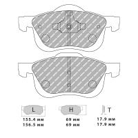 Ferodo Racing FCP1382 колодки тормозные передние, состав колодок "H" (DS 2500), черный