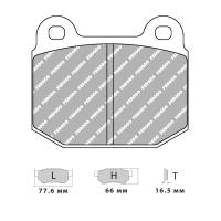 Ferodo Racing FCP116 колодки тормозные передние, состав колодки"H" (DS 2500), черный