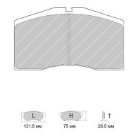 Ferodo Racing FRP3042 колодки тормозные передние, состав колодок "R" (DS 3000), черный