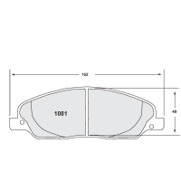 Performance Friction 1081 колодки тормозные передние, толщина 18 мм, состав 10, черный