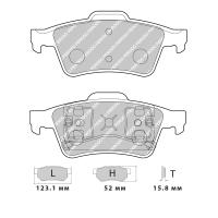 Ferodo Racing FCP1540 колодки тормозные задние, состав колодок "H" (DS 2500), черный