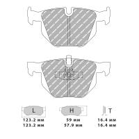 Ferodo Racing FCP1808 колодки тормозные задние, состав колодок DS Performance, черный