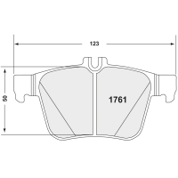 Performance Friction 1761 колодки тормозные, состав Z-Rated, черный
