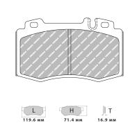 Ferodo Racing FCP1661 колодки тормозные передние, состав колодок "H" (DS 2500), черный