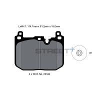 Pagid 8163 колодки тормозные передние, толщина 15 мм, состав SP (Street+)