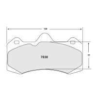 Performance Friction 7838 колодки тормозные передние, толщина 17 мм, состав Z-Rated, черный