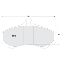 Performance Friction 7819 колодки тормозные передние, толщина 17 мм, состав 08, черный