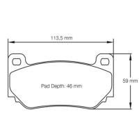 Pagid 8076 колодки тормозные, толщина 14,4 мм, состав RS 14