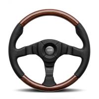 Momo Dark Fighter Wood руль для тюнинга (кожа), 350 мм, вылет 36 мм, красное дерево