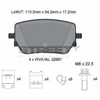 Pagid 8213 колодки тормозные задние, толщина 17,2 мм, состав SP (Street+)