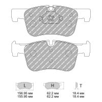 Ferodo Racing FCP4489 колодки тормозные передние, состав колодок DS Performance, черный