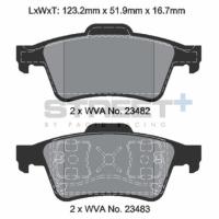Pagid 8293 колодки тормозные задние, толщина 16,7 мм, состав SP (Street+)