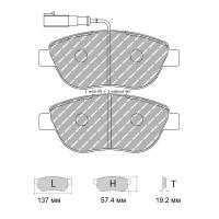 Ferodo Racing FCP1467 колодки тормозные передние, состав колодок DS Performance, черный