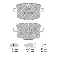 Ferodo Racing FCP4381 колодки тормозные задние, состав колодки "H" (DS 2500), черный