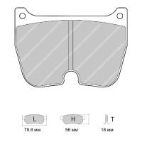 Ferodo Racing FRP1058 колодки тормозные, состав колодок "R" (DS 3000), черный