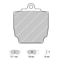 Ferodo Racing FRP3044 колодки тормозные, состав колодок "R" (DS 3000), черный