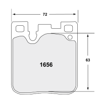 Performance Friction 1656 колодки тормозные задние, толщина 16, состав Z-Rated, черный