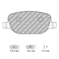 Ferodo Racing FCP1795 колодки тормозные задние, состав колодок DS Performance, черный