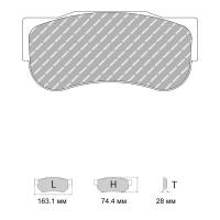 Ferodo Racing FRP3169 колодки тормозные передние, состав колодок "GB" (DS 3.12), черный