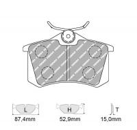 Ferodo Racing FCP541 колодки тормозные, состав "H" (DS 2500), черный