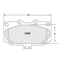 Performance Friction 0460 колодки тормозные, толщина 16 мм, состав 83, черный