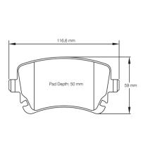 Pagid 8039 колодки тормозные задние, толщина 16,8 мм, состав RSL 19