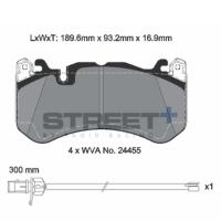 Pagid 8073 колодки тормозные передние, толщина 16,9 мм, состав SP (Street+)