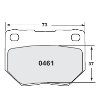 Performance Friction 0461 колодки тормозные задние, толщина 16 мм, состав 11, черный