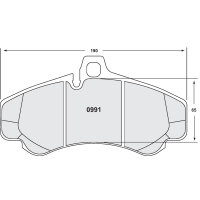 Performance Friction 0991 колодки тормозные передние, толщина 17 мм, состав 08, черный