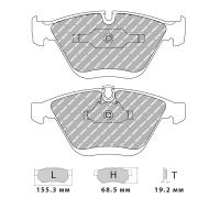 Ferodo Racing FCP1628 колодки тормозные передние, состав колодок DS Performance, черный