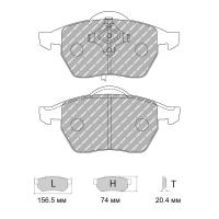 Ferodo Racing FDS1323 колодки тормозные передние, состав колодок DS Performance, черный