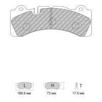 Ferodo Racing FRP3099 колодки тормозные, состав колодок DS Performance, черный