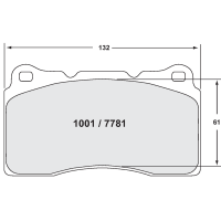 Performance Friction 1001 колодки тормозные, толщина 15 мм, состав Z-Rated, черный