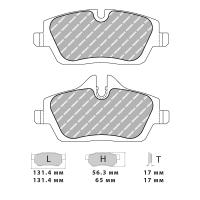 Ferodo Racing FCP1747 колодки тормозные передние, состав колодок "H" (DS 2500), черный