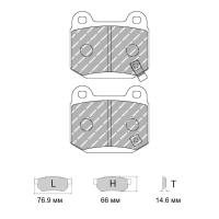 Ferodo Racing FCP1562 колодки тормозные, состав колодок DS Performance, черный