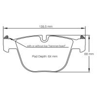 Pagid 8021 колодки тормозные задние, толщина 16,2 мм, состав RSL 19