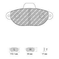 Ferodo Racing FCP925 колодки тормозные передние, состав колодок DS Performance, черный