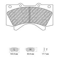 Ferodo Racing FDSE4229 колодки тормозные передние, состав колодок DS Performance, черный