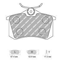 Ferodo Racing FDS1083 колодки тормозные задние, состав колодок DS Performance, черный