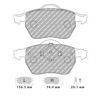 Ferodo Racing FCP1717 колодки тормозные передние, состав колодки