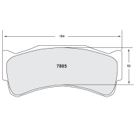 Performance Friction 7805 колодки тормозные передние, толщина 30 мм, состав 08, черный