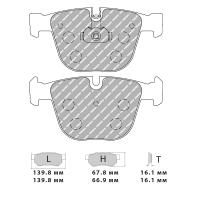 Ferodo Racing FCP1672 колодки тормозные задние, состав колодок "G" (DS 3.12), черный